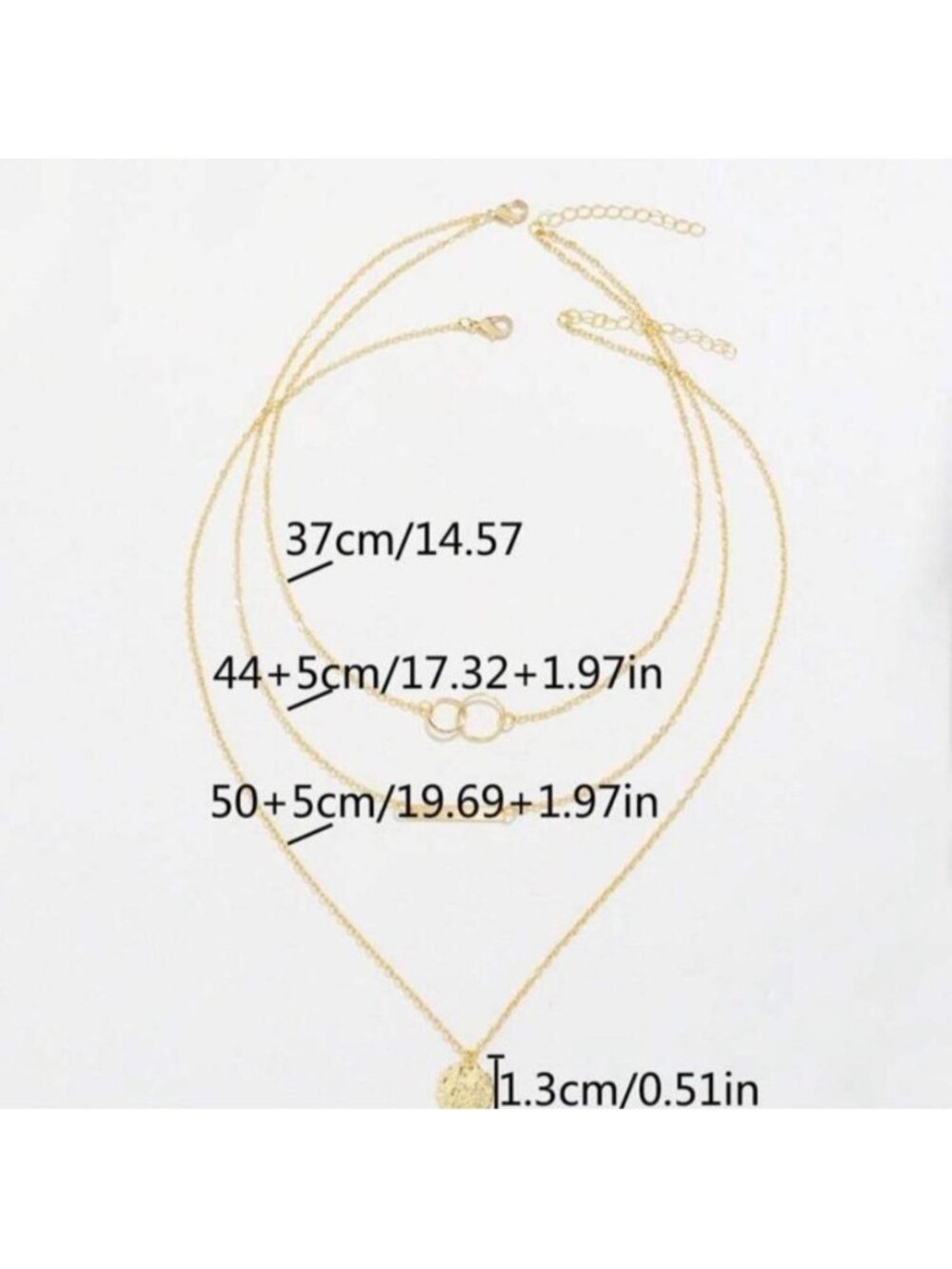 New gold tone layered necklace gold tone, layered... - Picture 3 of 3